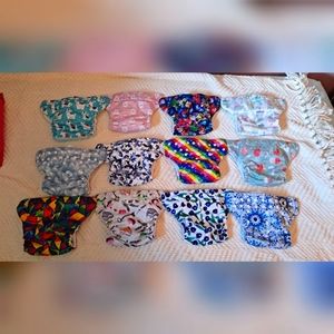 Lot of 12 cloth diapers